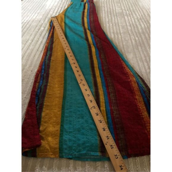 CIDER STRIPED ELASTIC WAIST WIDE LEG TROUSERS SZ M - Picture 13 of 14